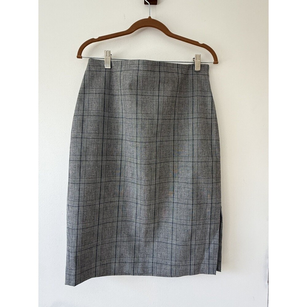 BANANA REPUBLIC Plaid Pencil Skirt Sz 8 Academia Office Siren Capsule Classic